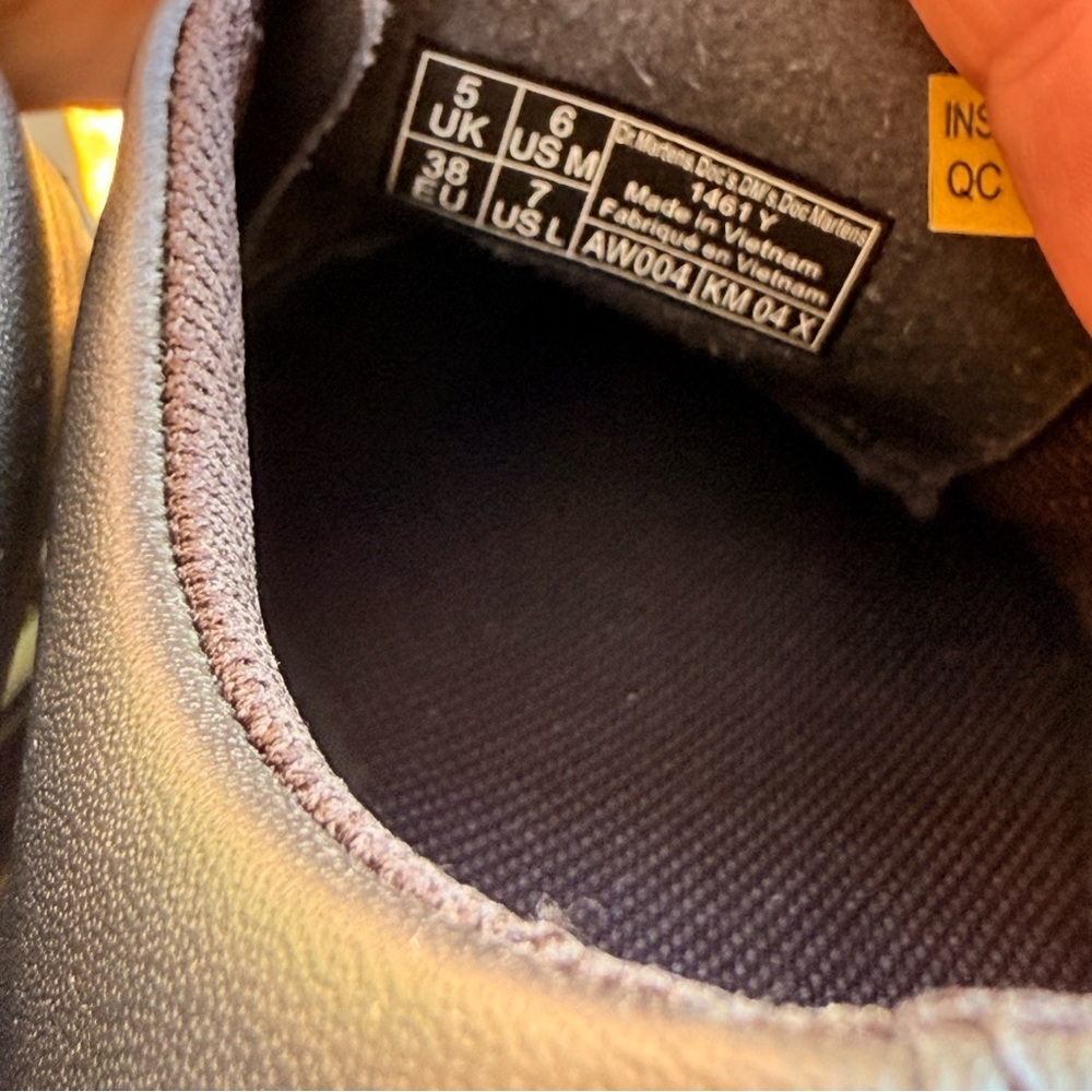 NEW! Dr. Martens 1461 Smooth Black Leather Oxford Shoes, Men’s 6, Women’s 7 - Picture 9 of 9